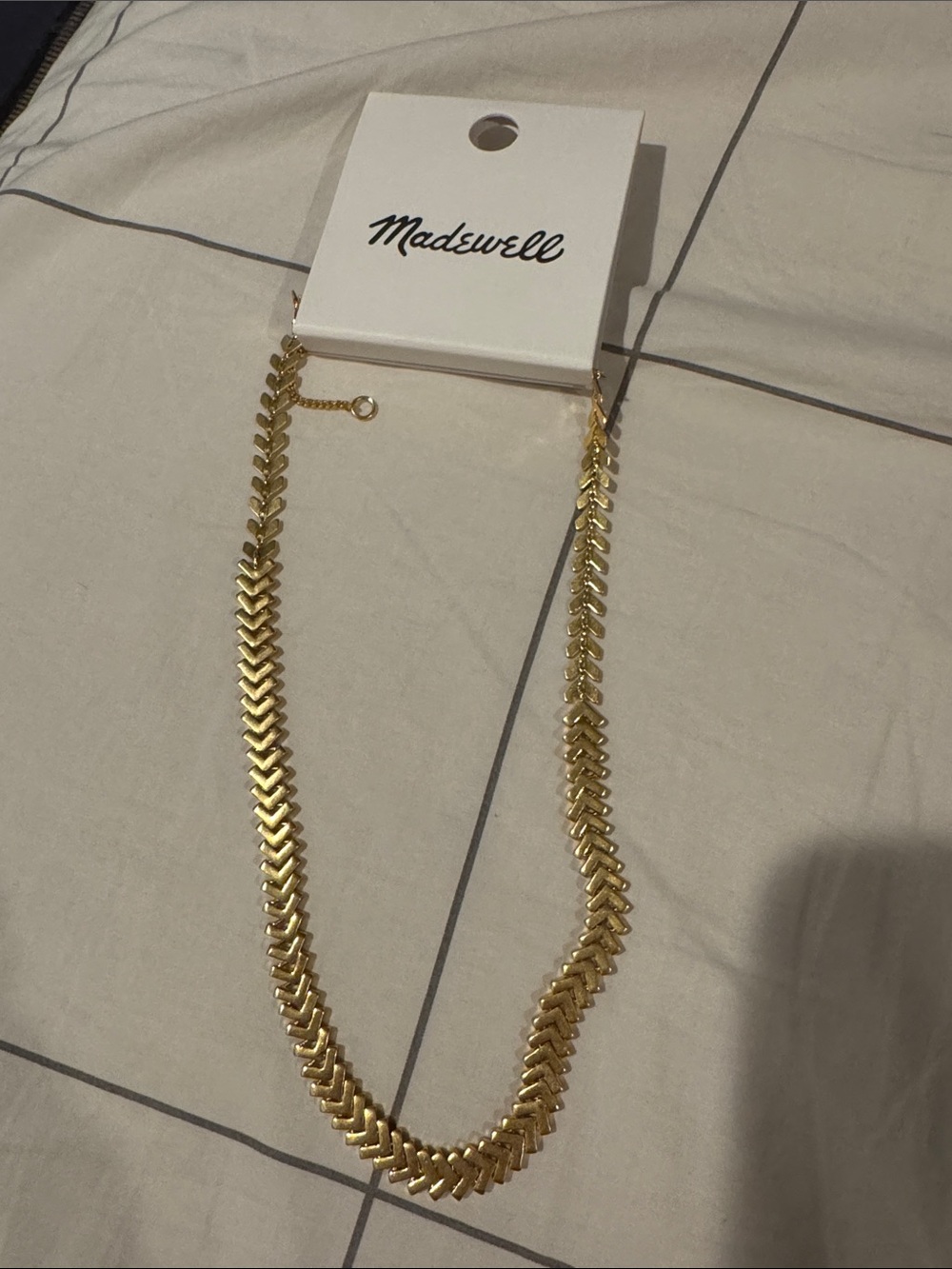 Madewell Gold Herringbone Link Necklace